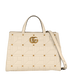 Medium Marmont Stud Tote, &pound;720, Handbags, Cream, Leather, Front view